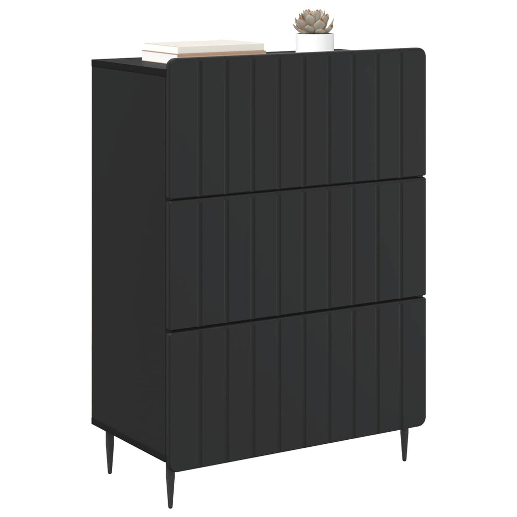 vidaXL Szafka z Szufladami Czarny 66 x 34,5 x 92 cm
