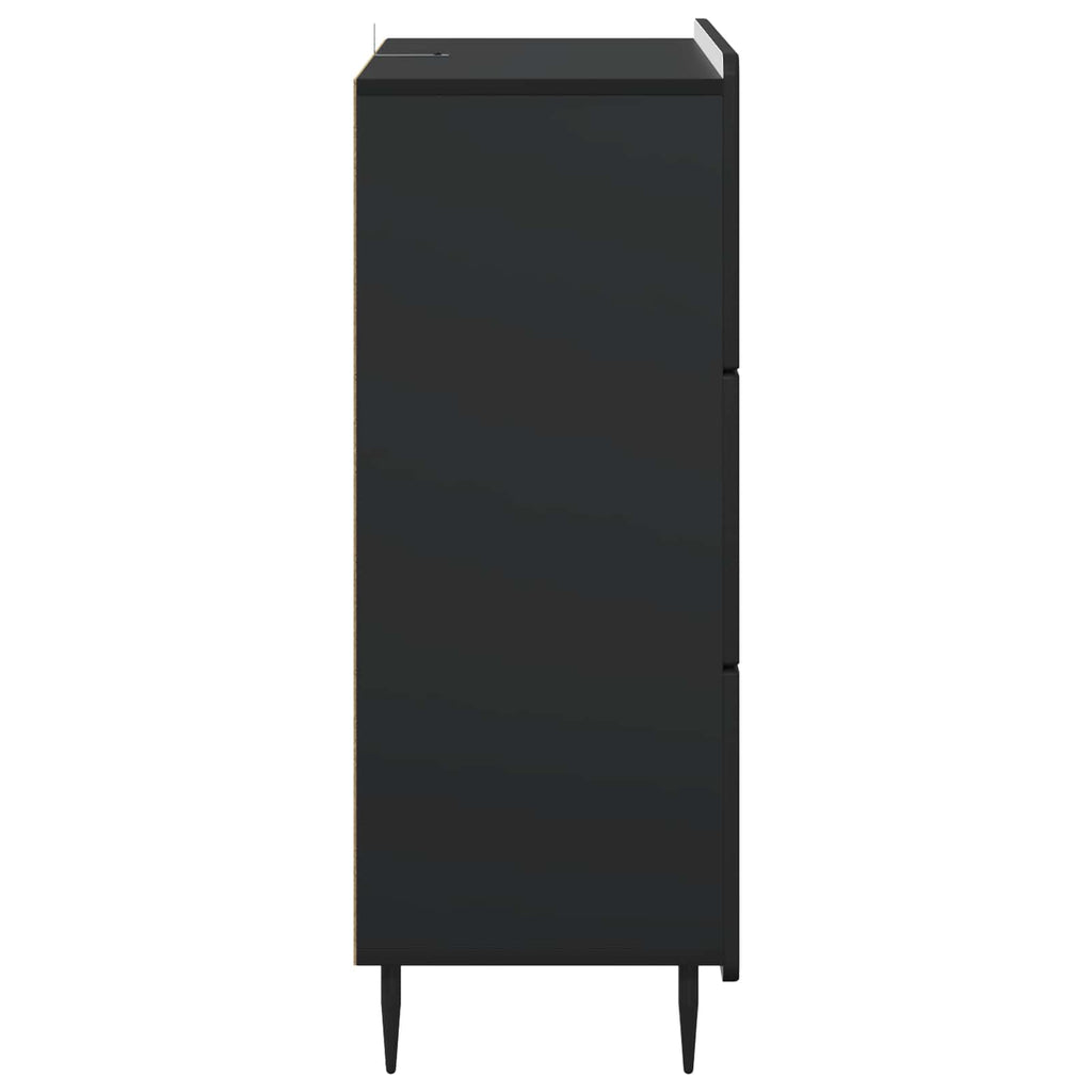 vidaXL Szafka z Szufladami Czarny 66 x 34,5 x 92 cm
