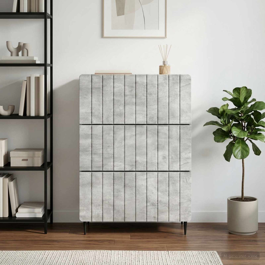 vidaXL Szafka z Szufladami Betonowy szary 66 x 34,5 x 92 cm