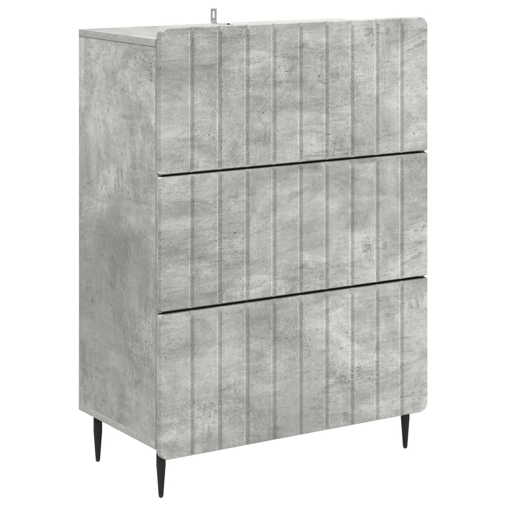 vidaXL Szafka z Szufladami Betonowy szary 66 x 34,5 x 92 cm