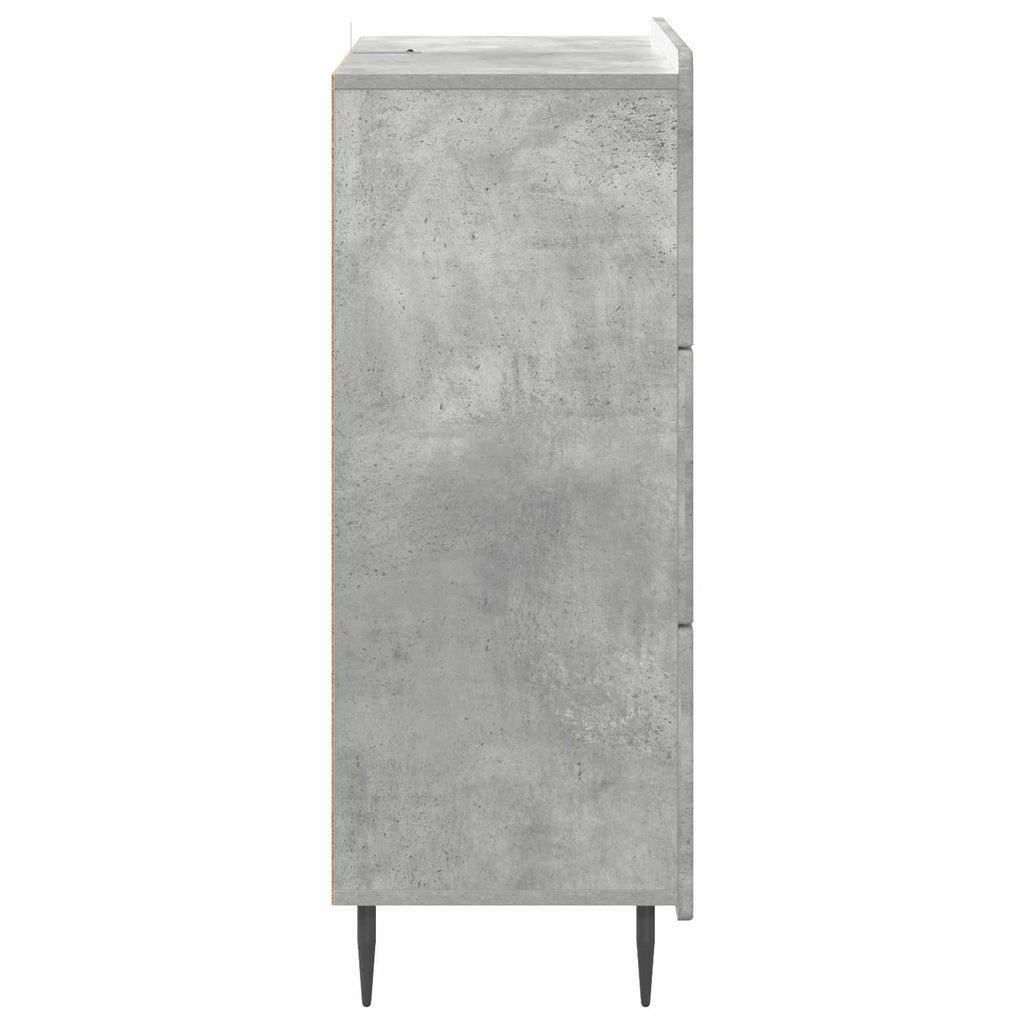 vidaXL Szafka z Szufladami Betonowy szary 66 x 34,5 x 92 cm