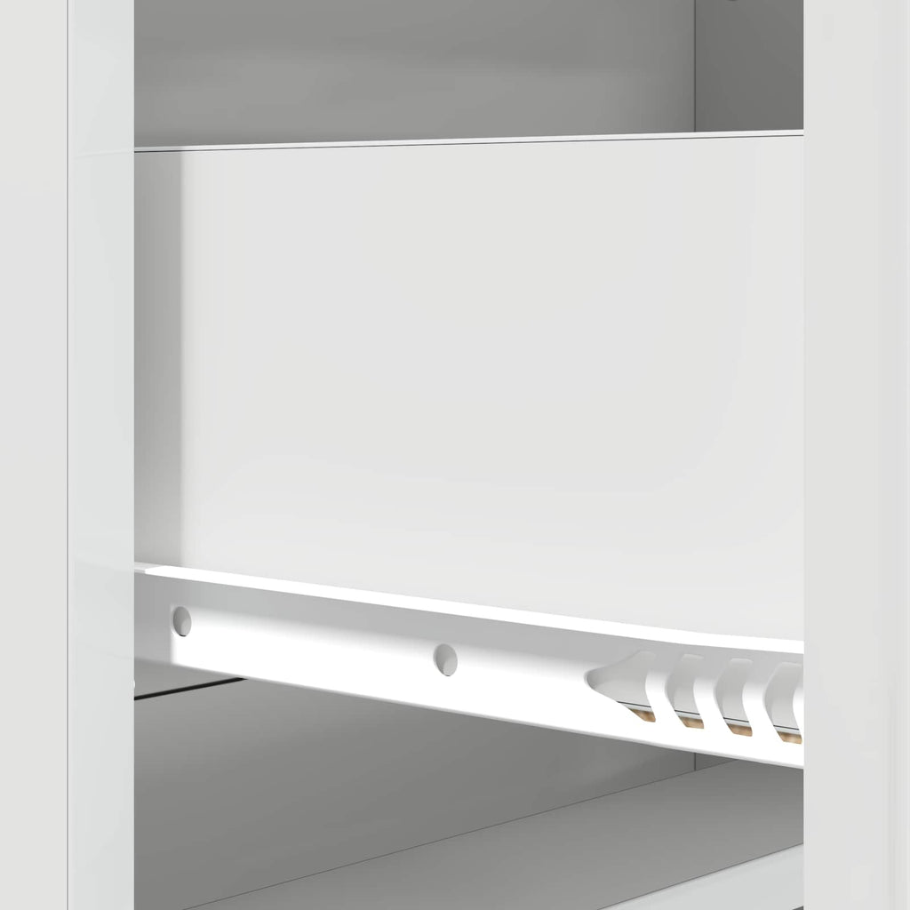 vidaXL Szafka z Szufladami Biały wysoki połysk 66 x 34,5 x 92 cm