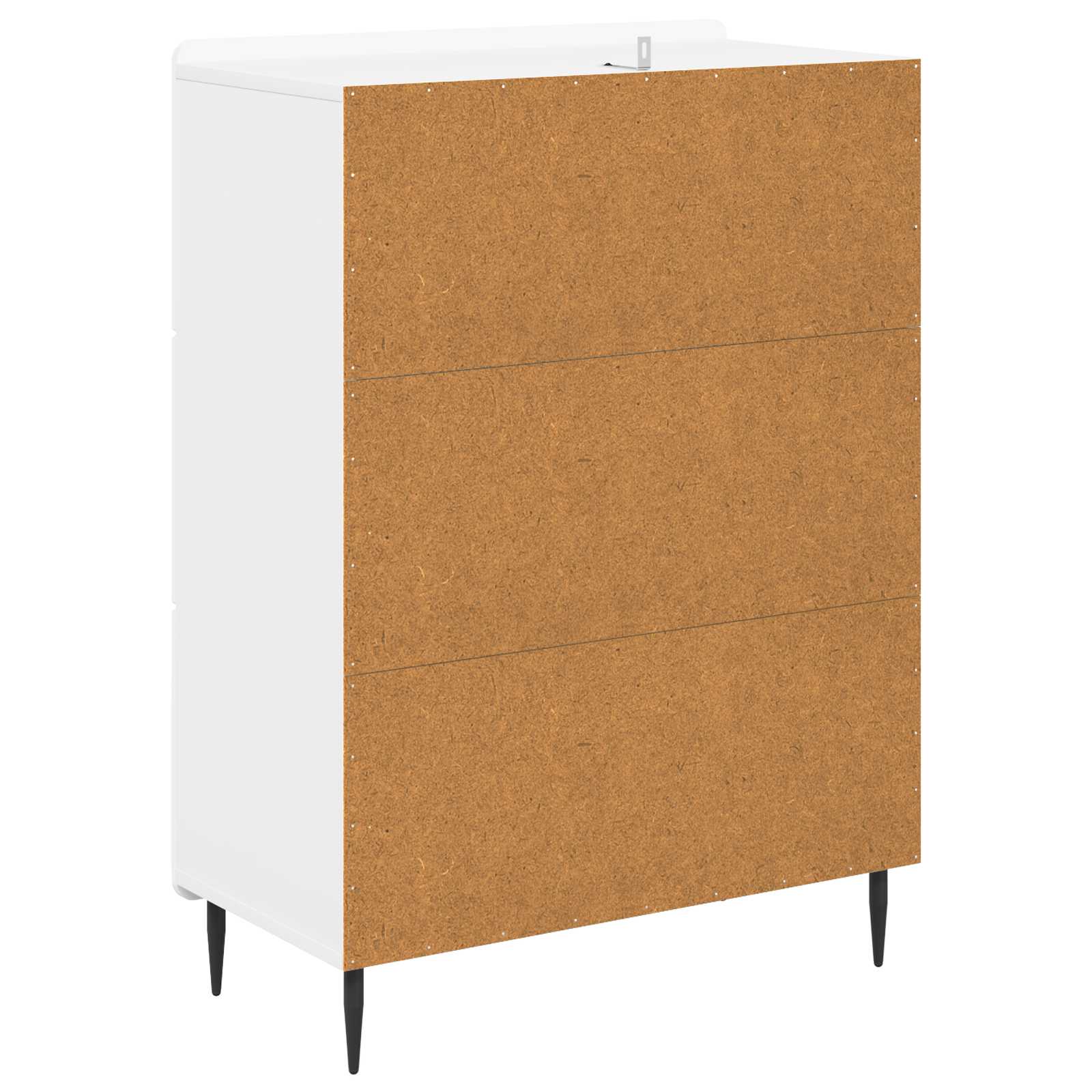 vidaXL Szafka z Szufladami Biały wysoki połysk 66 x 34,5 x 92 cm