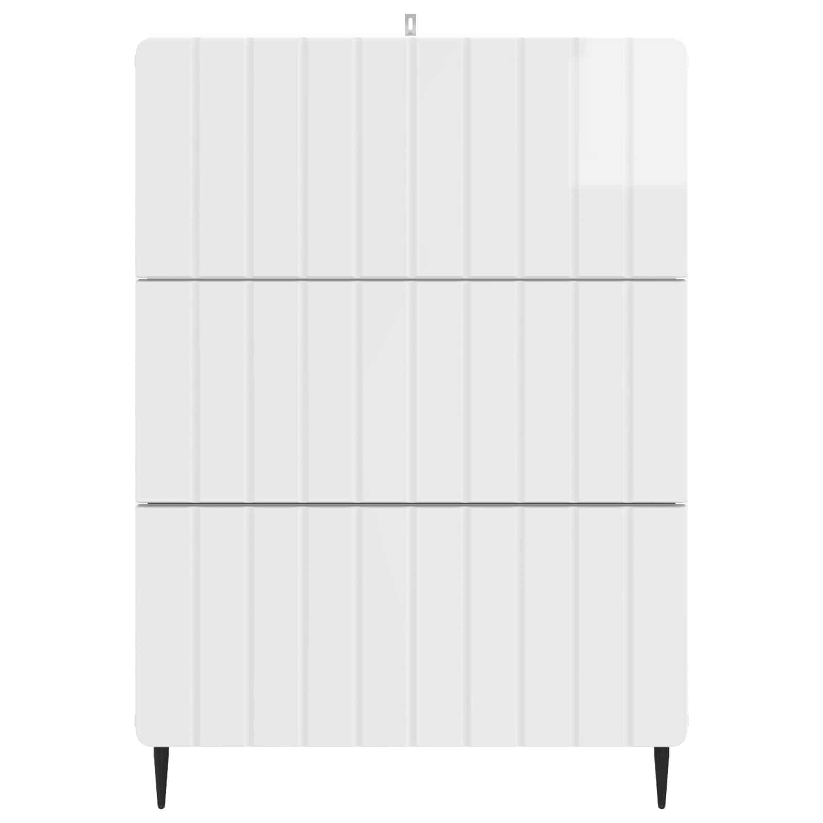 vidaXL Szafka z Szufladami Biały wysoki połysk 66 x 34,5 x 92 cm