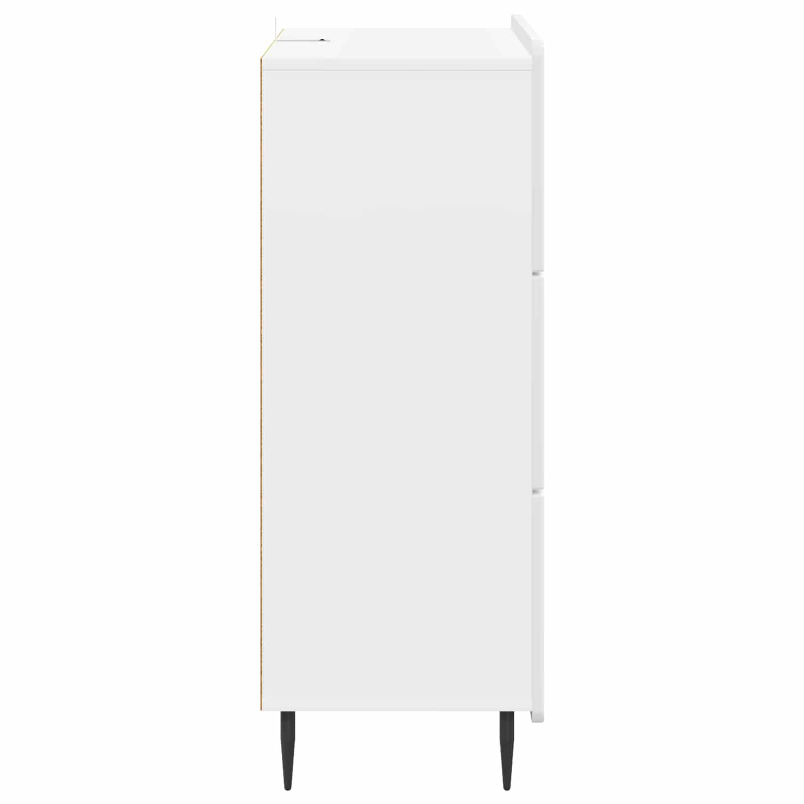 vidaXL Szafka z Szufladami Biały wysoki połysk 66 x 34,5 x 92 cm