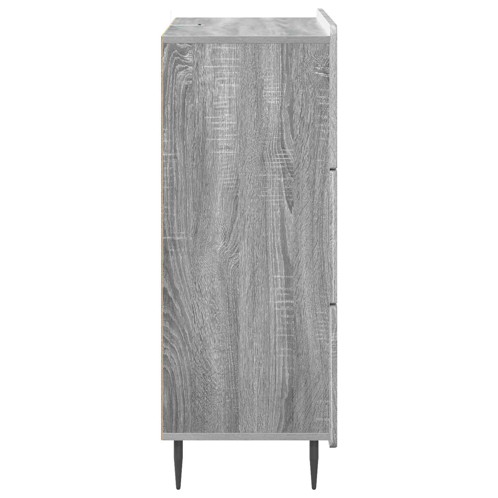 vidaXL Szafka z Szufladami Szary Sonoma 66 x 34,5 x 92 cm
