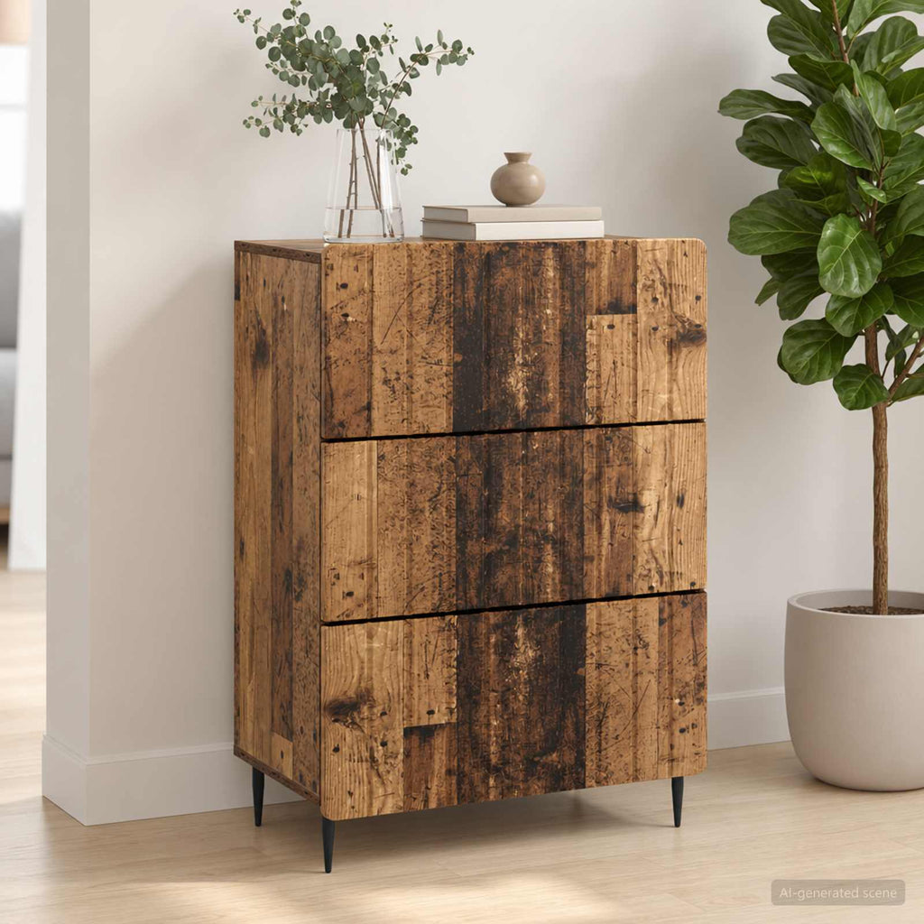 vidaXL Szafka z Szufladami Stare drewno 66 x 34,5 x 92 cm