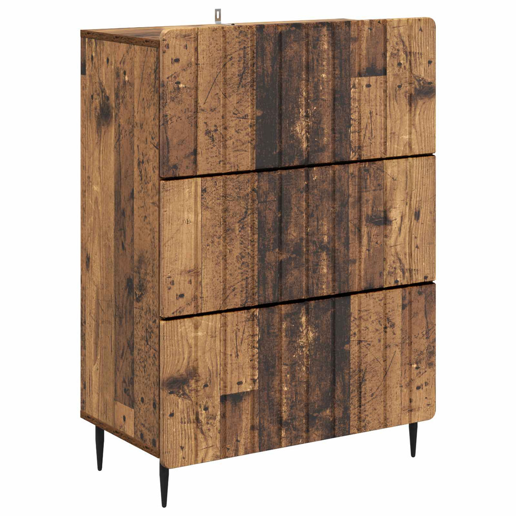 vidaXL Szafka z Szufladami Stare drewno 66 x 34,5 x 92 cm