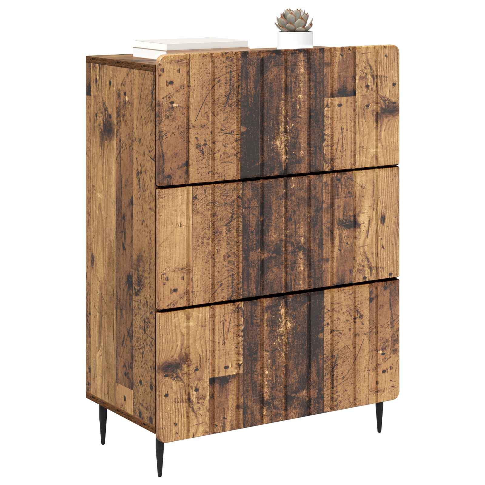 vidaXL Szafka z Szufladami Stare drewno 66 x 34,5 x 92 cm