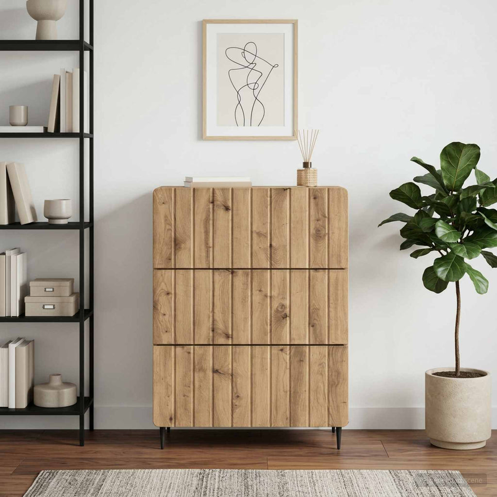 vidaXL Szafka z Szufladami 66 x 34,5 x 92 cm Drewno inżynieryjne