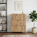 vidaXL Szafka z Szufladami 66 x 34,5 x 92 cm Drewno inżynieryjne