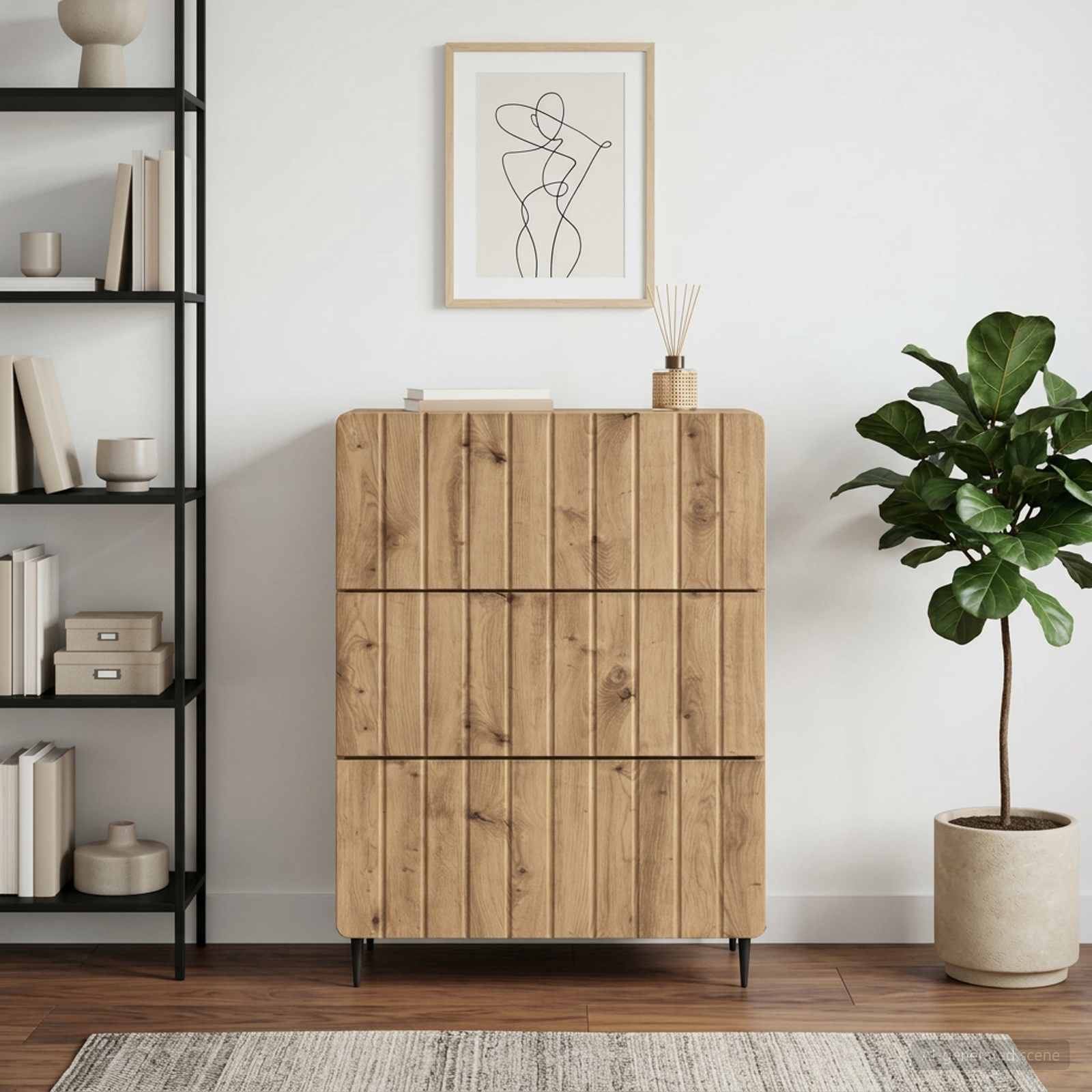 vidaXL Szafka z Szufladami 66 x 34,5 x 92 cm Drewno inżynieryjne