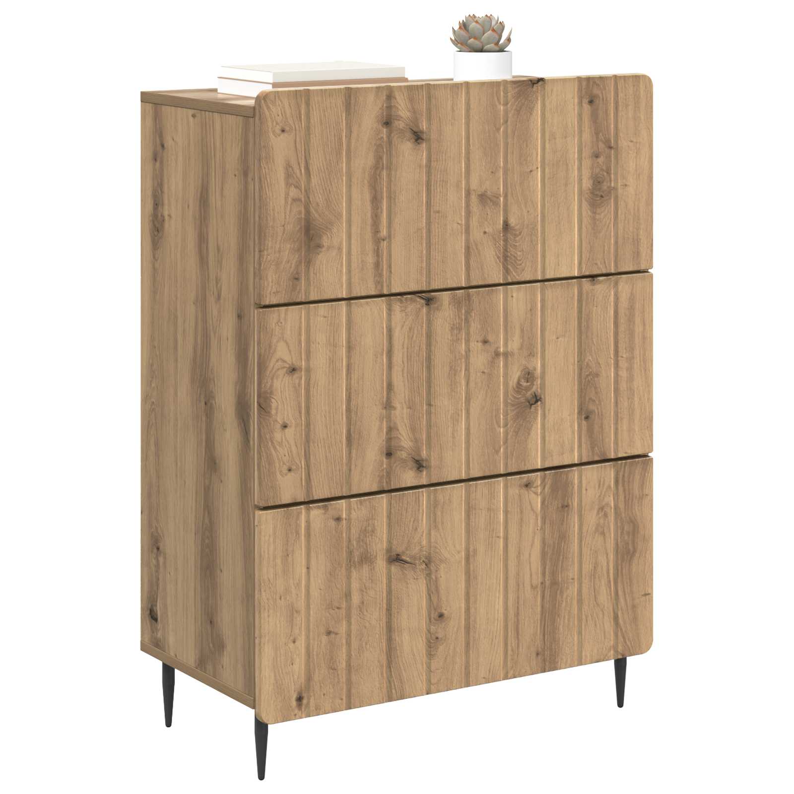 vidaXL Szafka z Szufladami Dąb artisan 66 x 34,5 x 92 cm