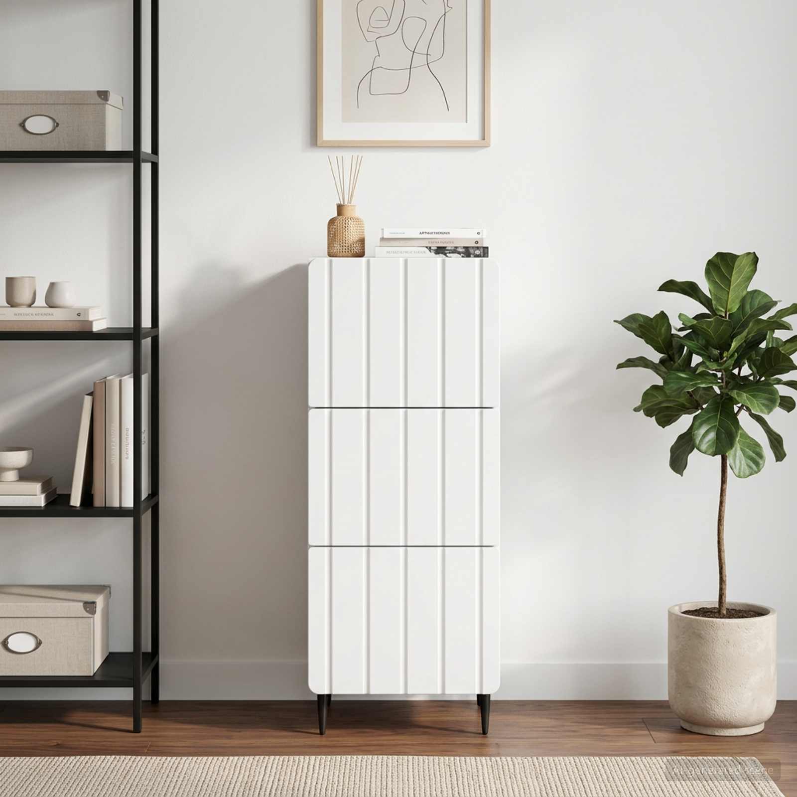 vidaXL Szafka z Szufladami Biały 33 x 34,5 x 92 cm Drewno inżynieryjne
