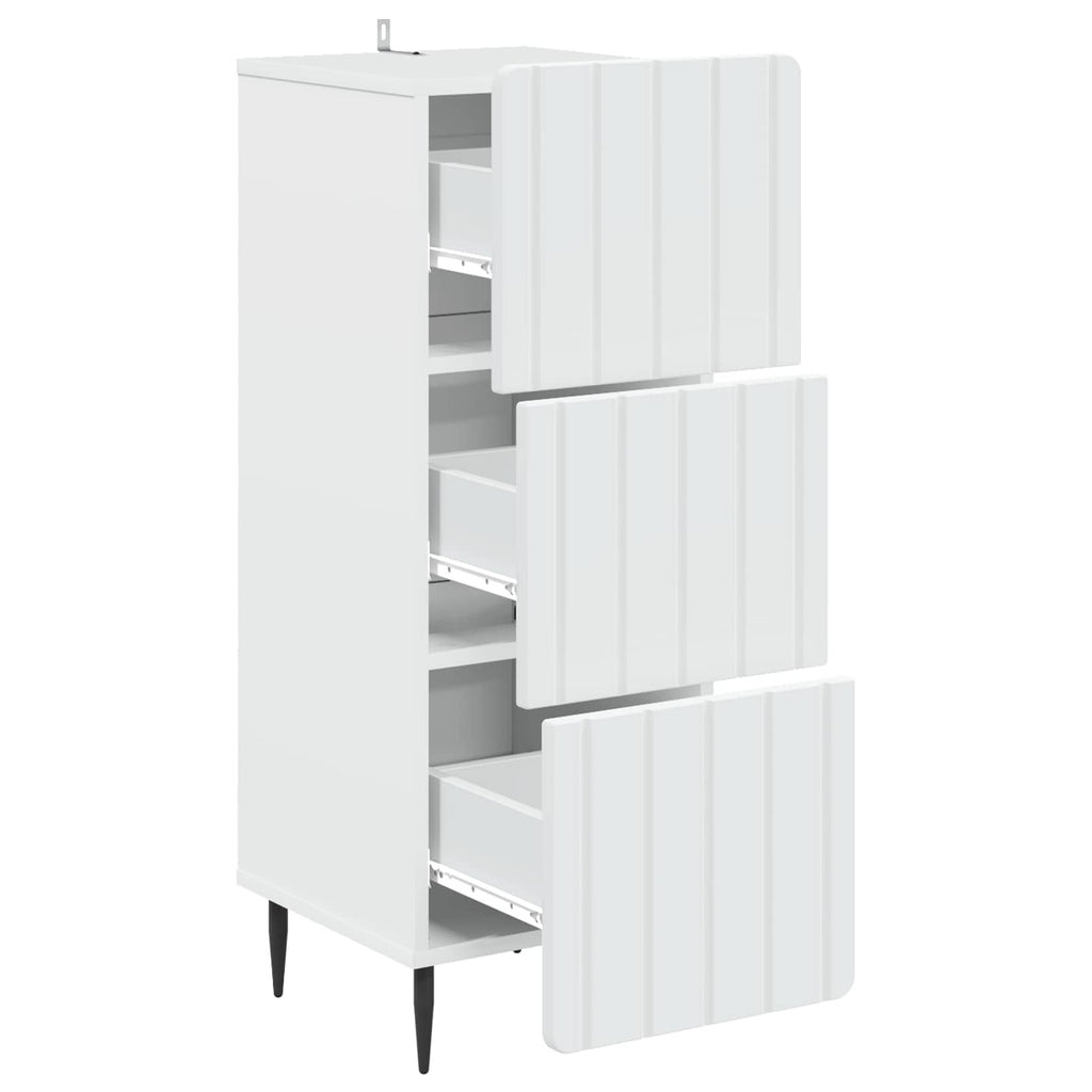 vidaXL Szafka z Szufladami Biały 33 x 34,5 x 92 cm Drewno inżynieryjne