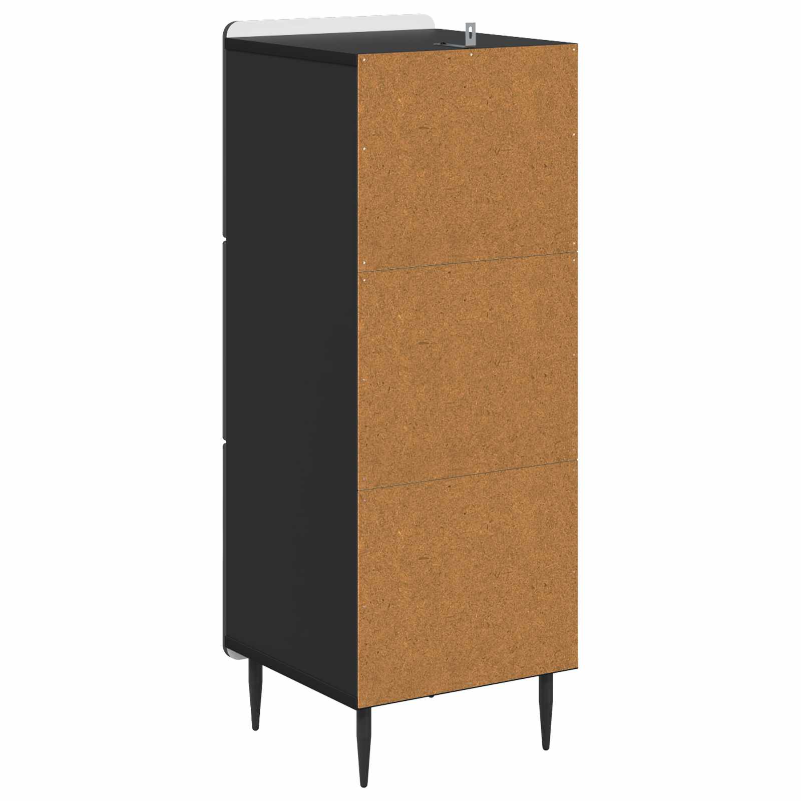 vidaXL Szafka z Szufladami Czarny 33 x 34,5 x 92 cm