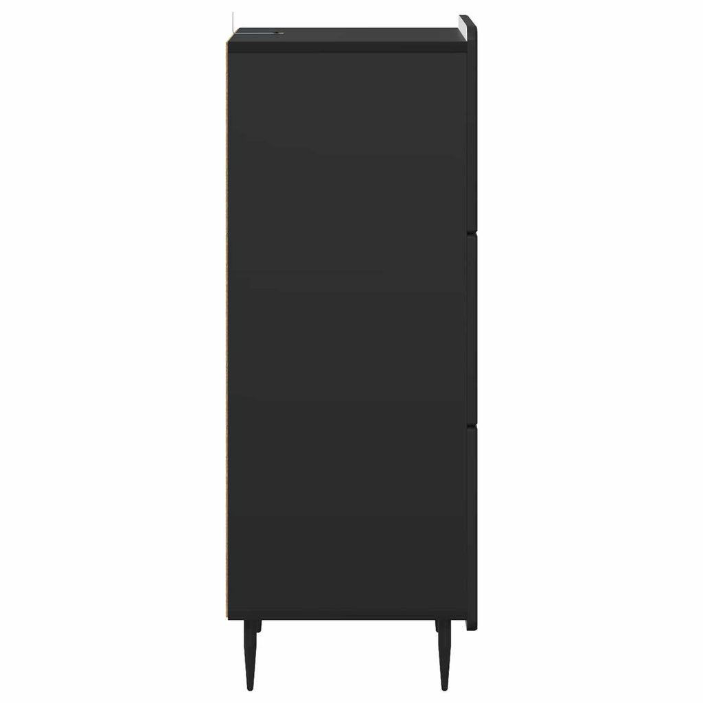 vidaXL Szafka z Szufladami Czarny 33 x 34,5 x 92 cm