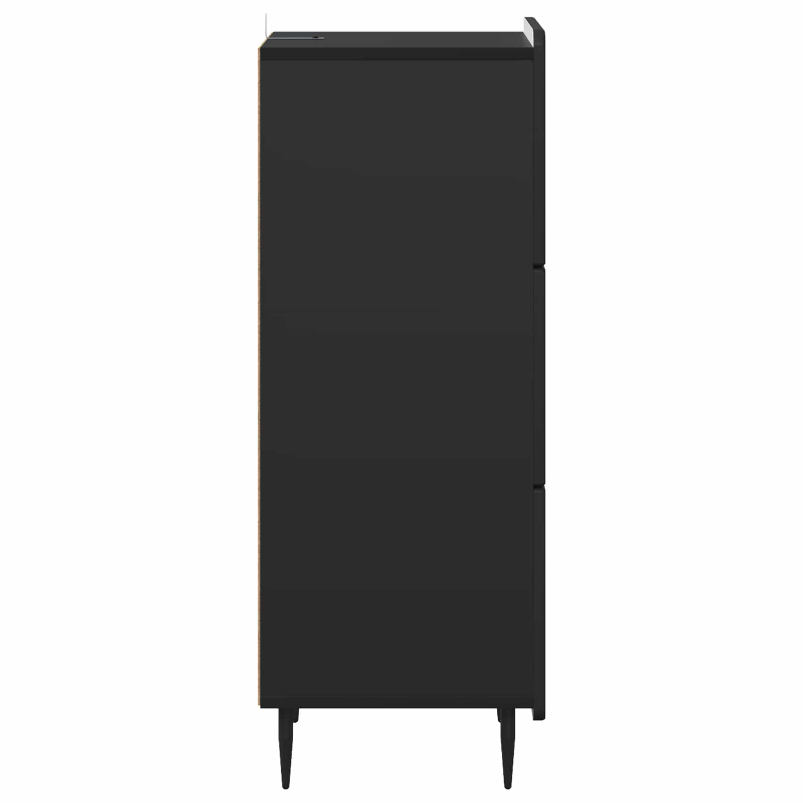 vidaXL Szafka z Szufladami Czarny 33 x 34,5 x 92 cm