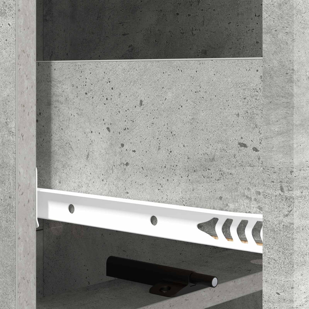 vidaXL Szafka z Szufladami Betonowy szary 33 x 34,5 x 92 cm