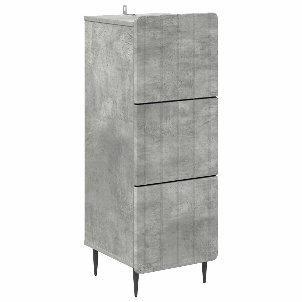 vidaXL Szafka z Szufladami Betonowy szary 33 x 34,5 x 92 cm