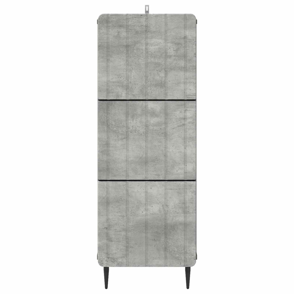 vidaXL Szafka z Szufladami Betonowy szary 33 x 34,5 x 92 cm