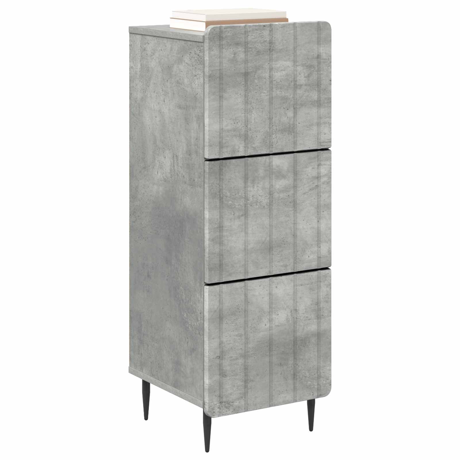 vidaXL Szafka z Szufladami Betonowy szary 33 x 34,5 x 92 cm