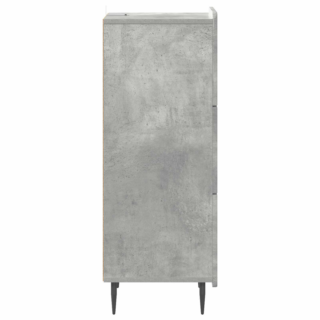 vidaXL Szafka z Szufladami Betonowy szary 33 x 34,5 x 92 cm