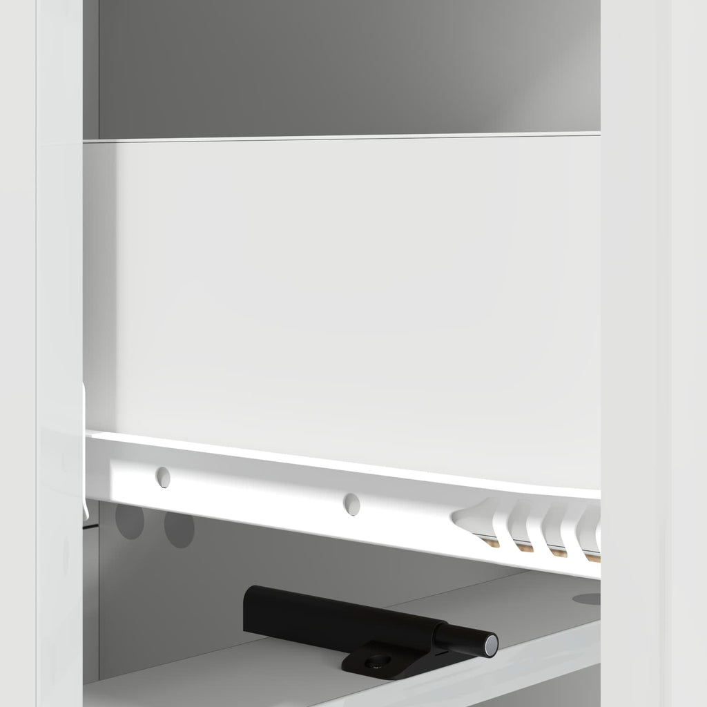 vidaXL Szafka z Szufladami Biały wysoki połysk 33 x 34,5 x 92 cm