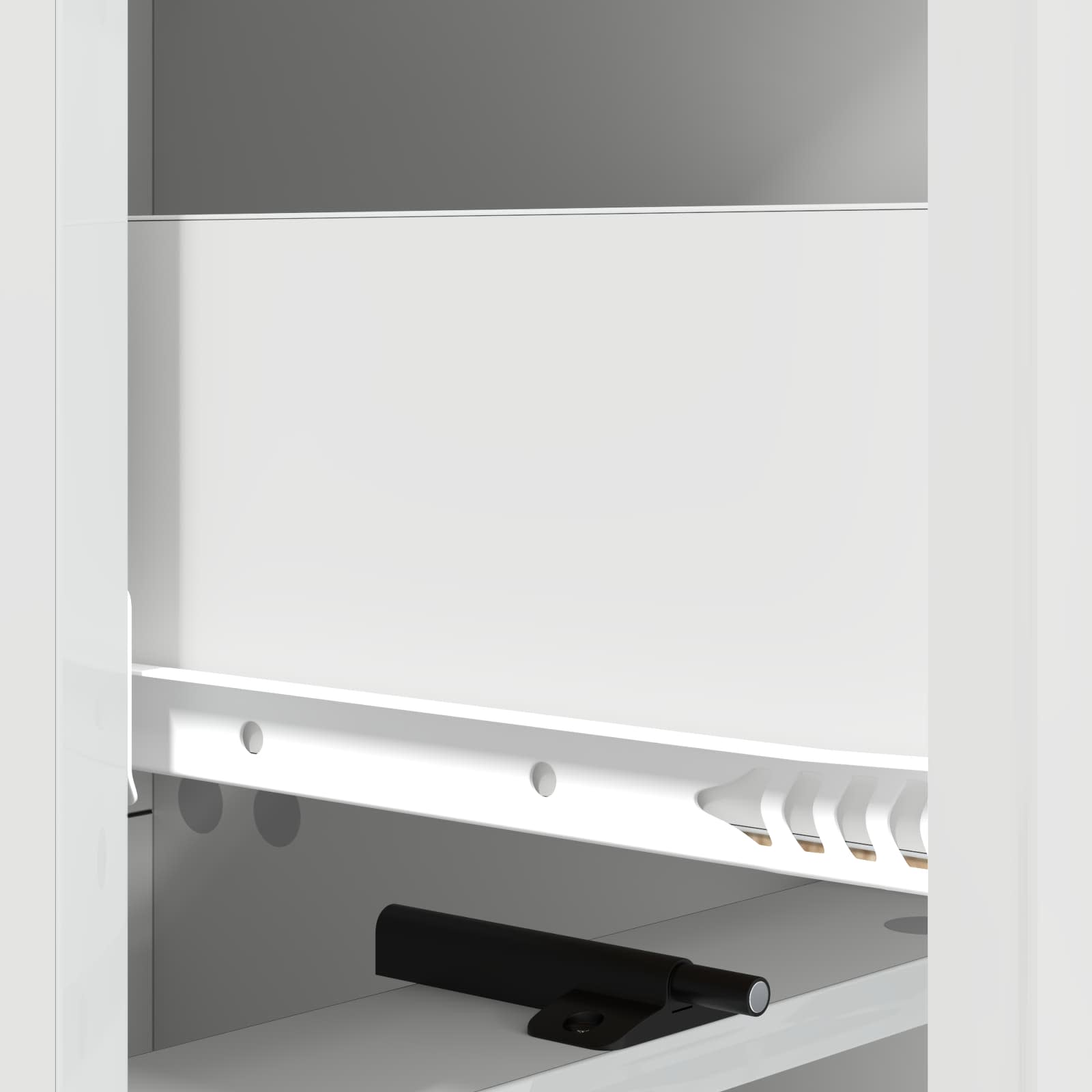 vidaXL Szafka z Szufladami Biały wysoki połysk 33 x 34,5 x 92 cm