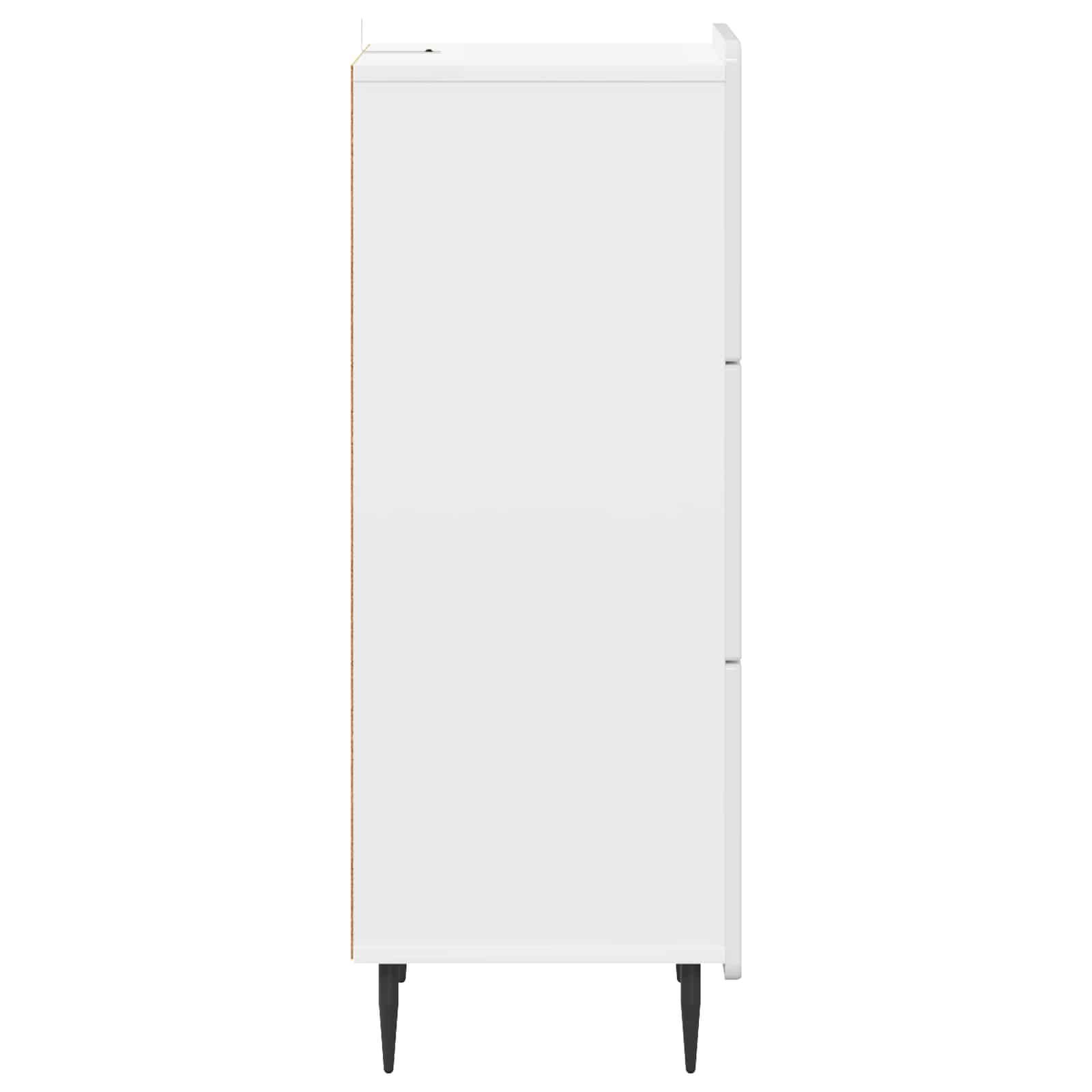 vidaXL Szafka z Szufladami Biały wysoki połysk 33 x 34,5 x 92 cm