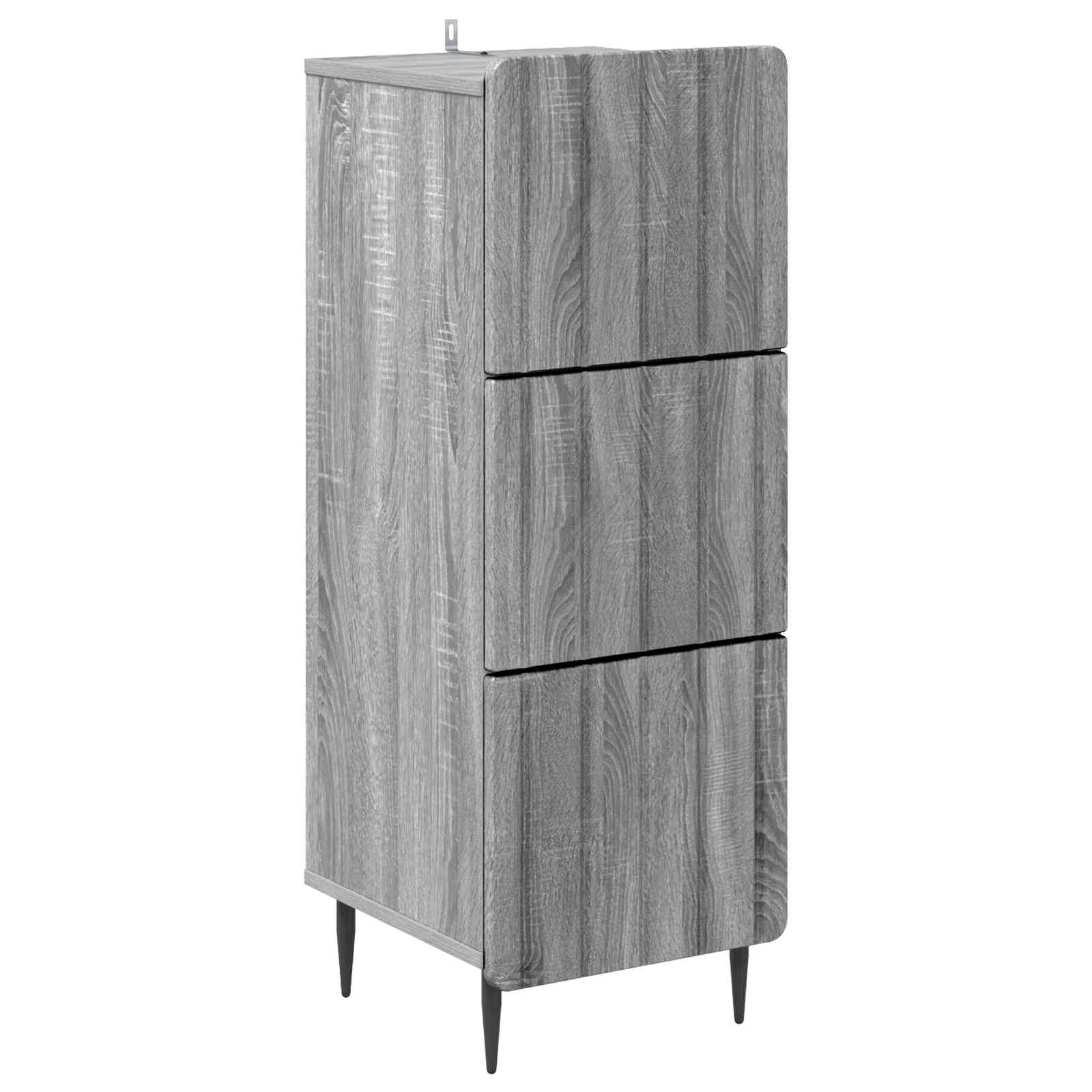 vidaXL Szafka z Szufladami Szary Sonoma 33 x 34,5 x 92 cm