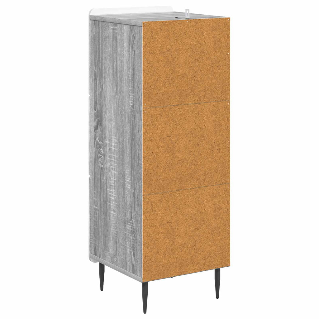 vidaXL Szafka z Szufladami Szary Sonoma 33 x 34,5 x 92 cm