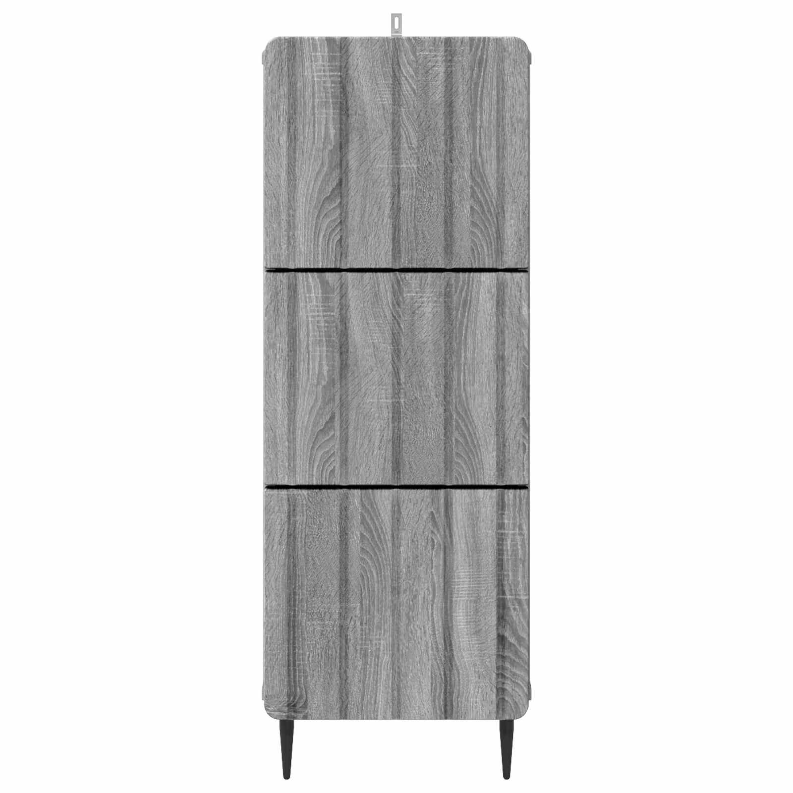 vidaXL Szafka z Szufladami Szary Sonoma 33 x 34,5 x 92 cm