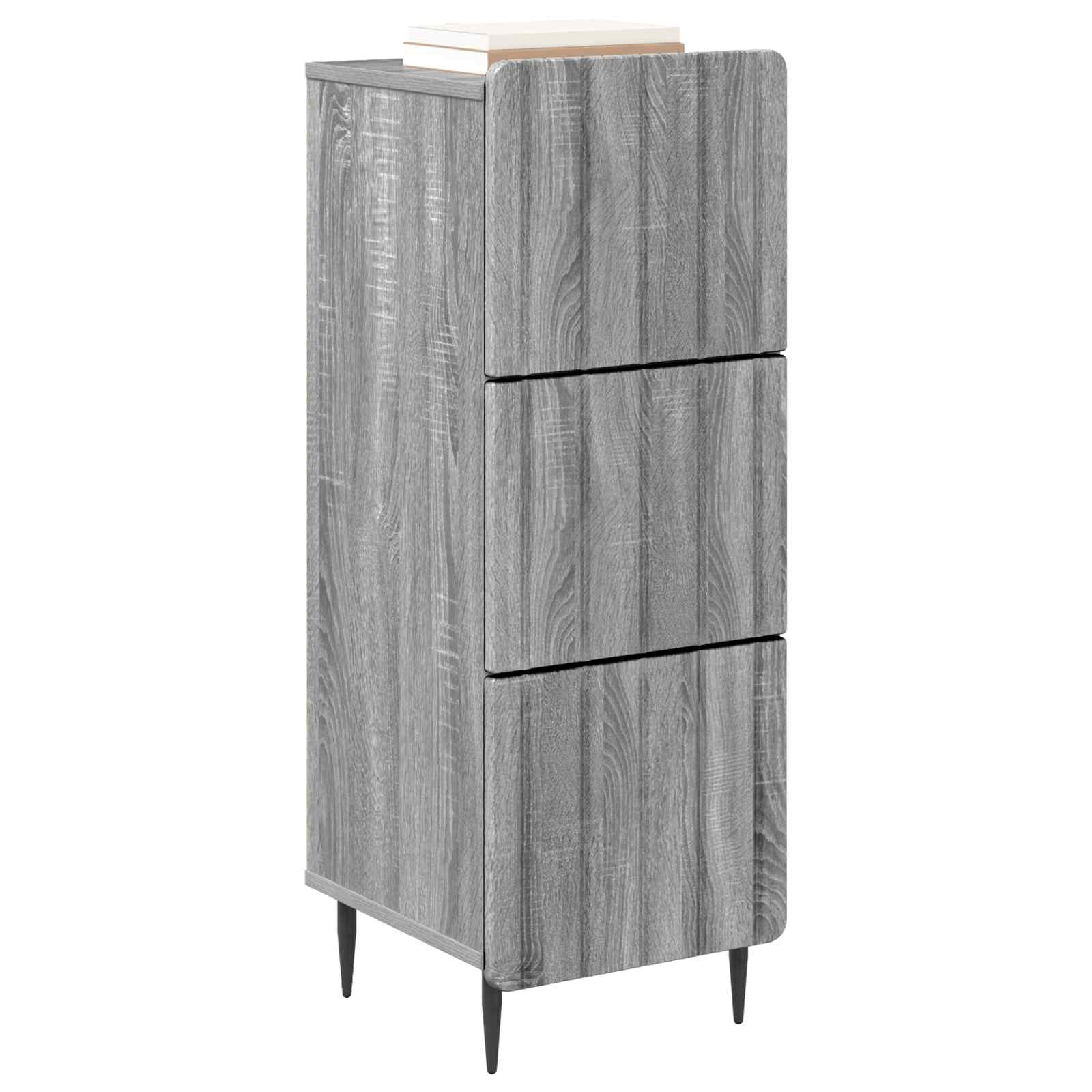 vidaXL Szafka z Szufladami Szary Sonoma 33 x 34,5 x 92 cm