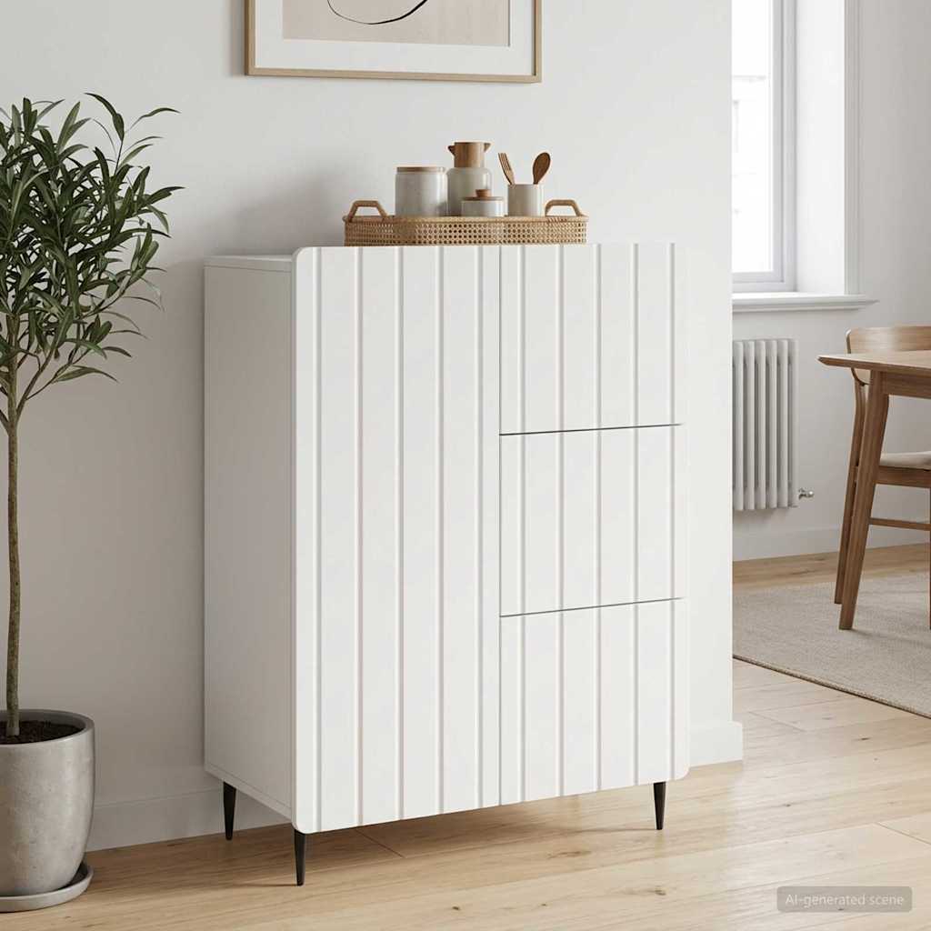 vidaXL Bufet Biały 66 x 34,5 x 91,5 cm Drewno inżynieryjne