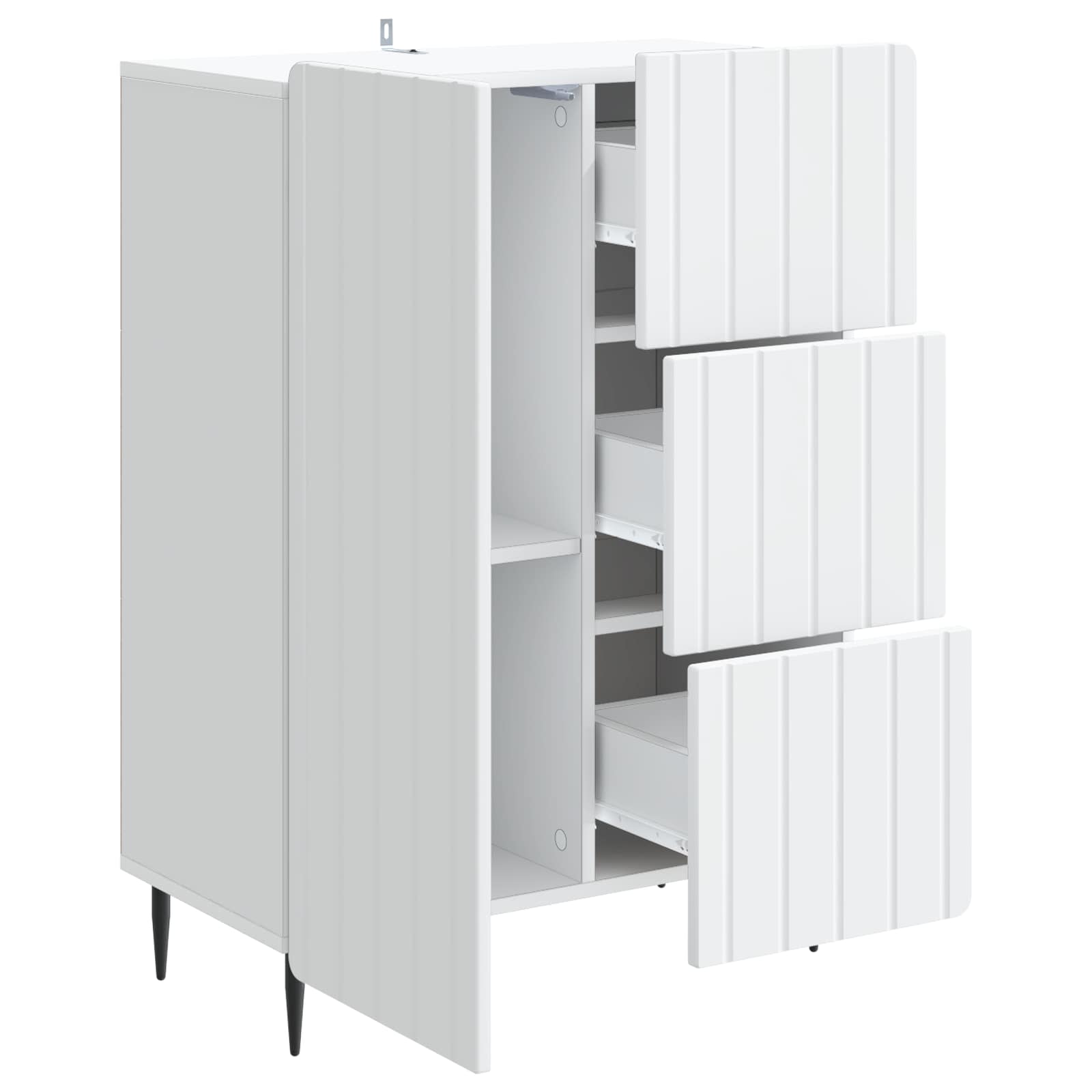 vidaXL Bufet Biały 66 x 34,5 x 91,5 cm Drewno inżynieryjne