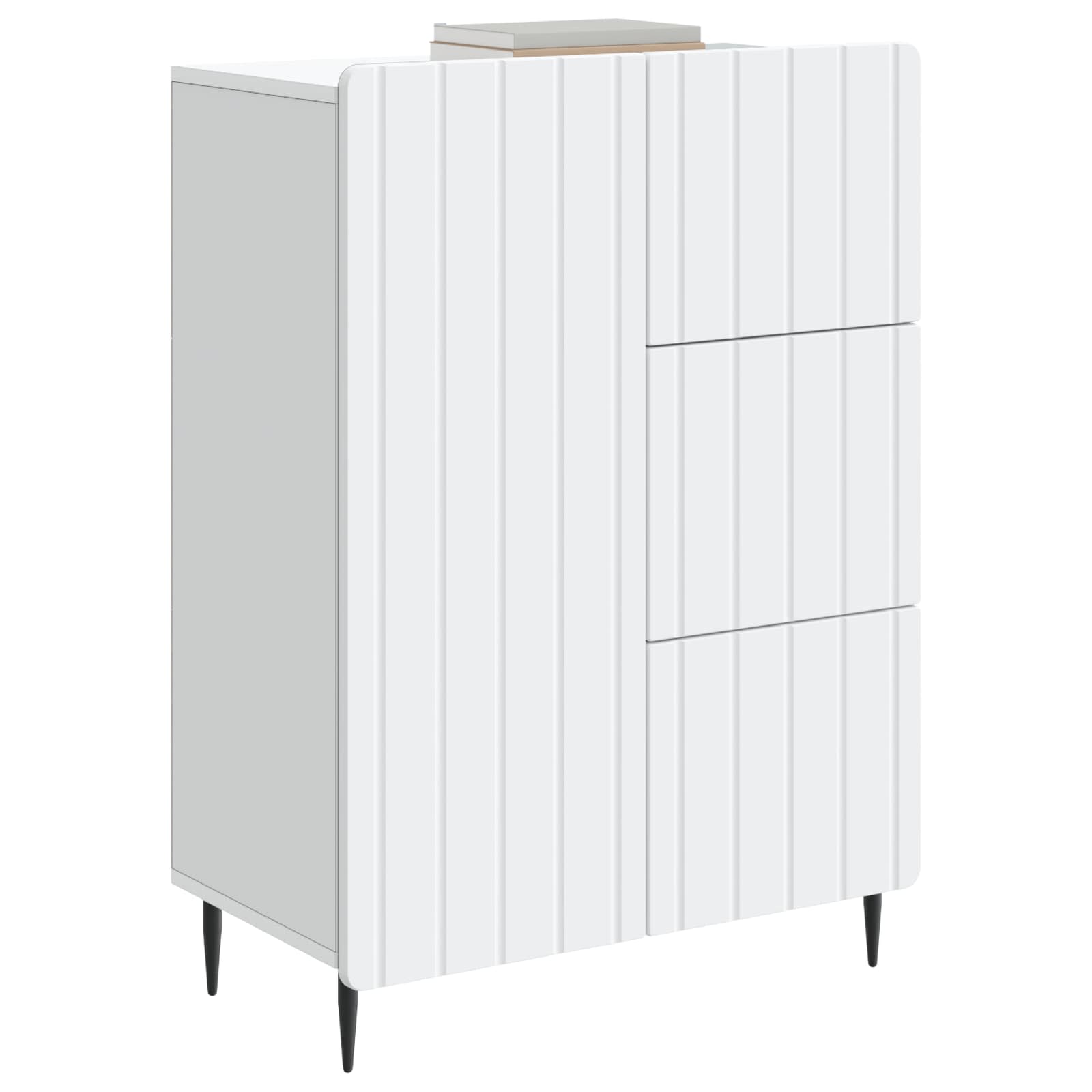 vidaXL Bufet Biały 66 x 34,5 x 91,5 cm Drewno inżynieryjne