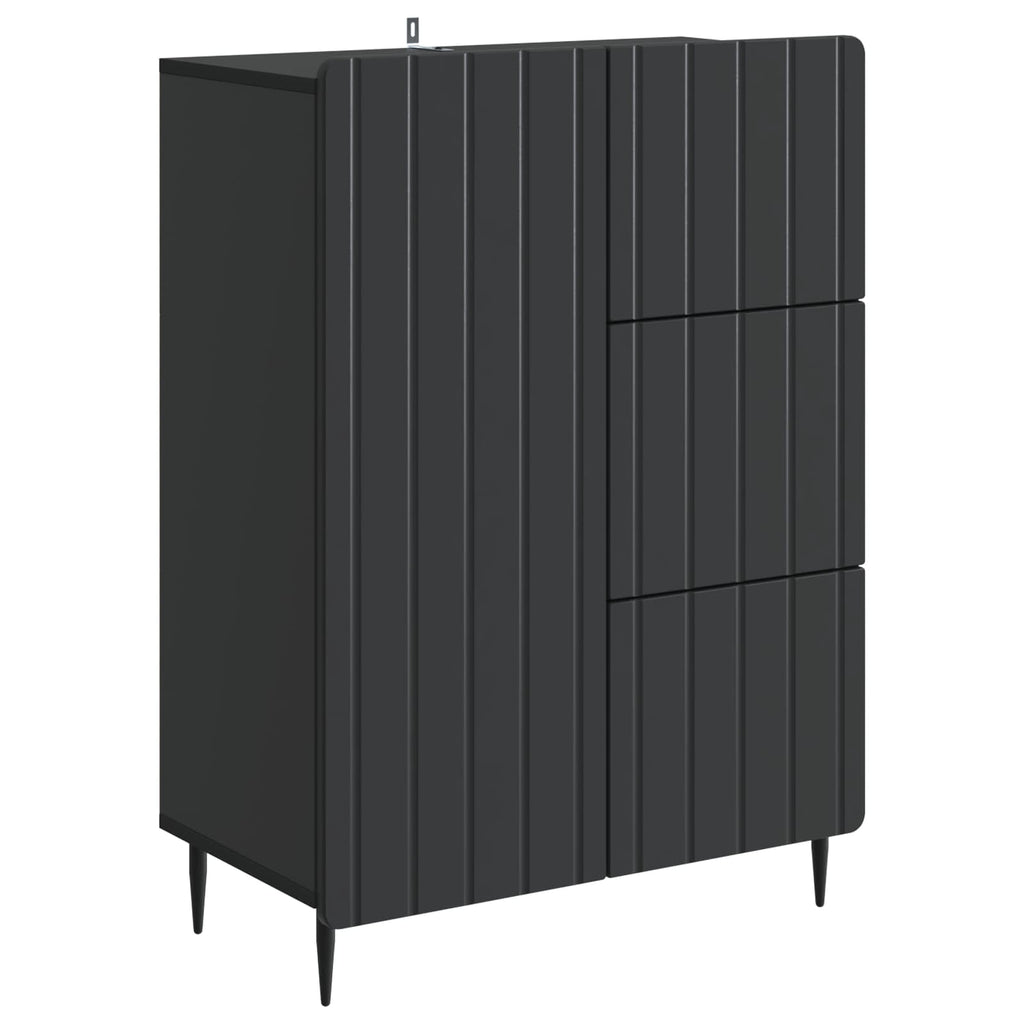 vidaXL Bufet z szufladą Czarny 66 x 34,5 x 91,5 cm Drewno inżynieryjne