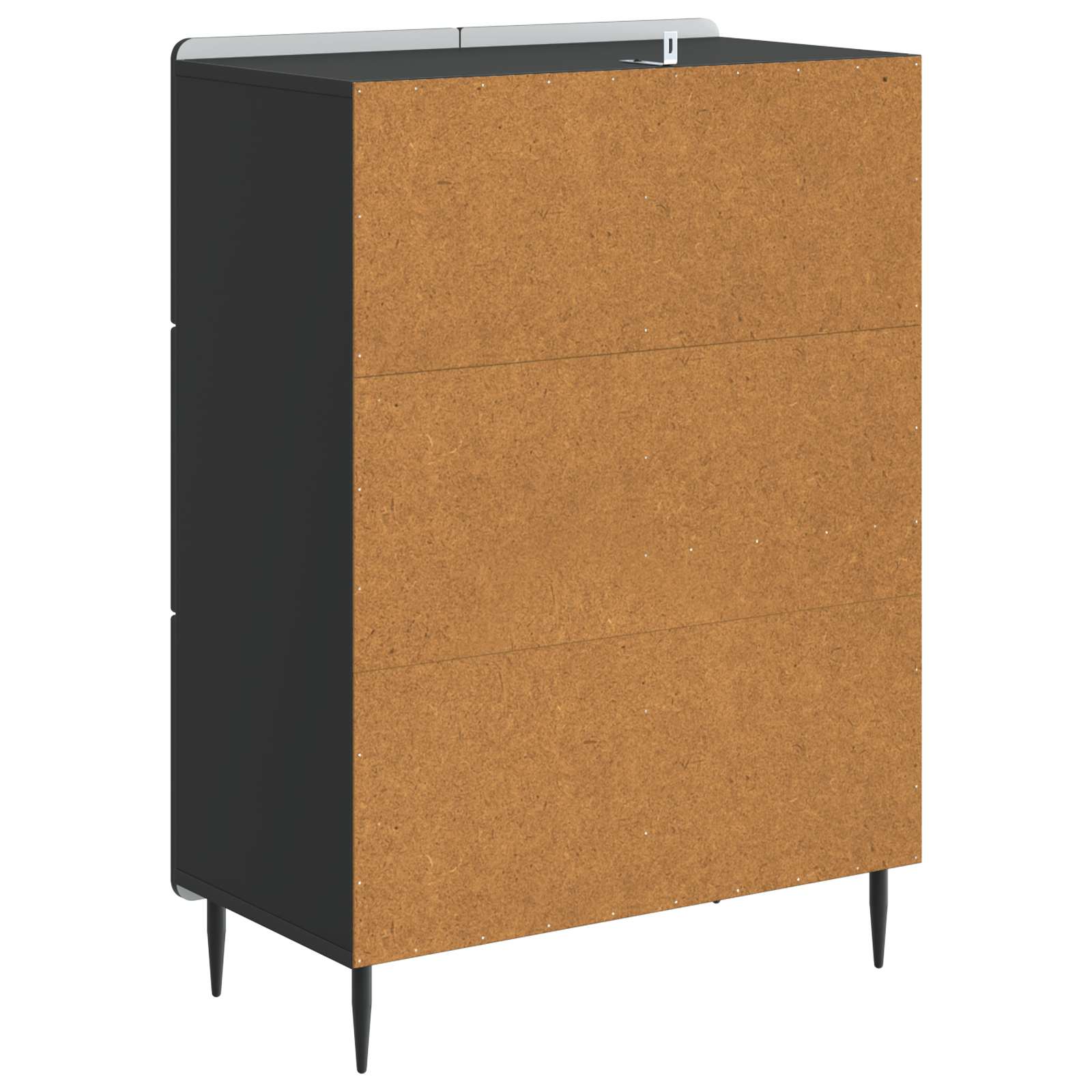 vidaXL Bufet z szufladą Czarny 66 x 34,5 x 91,5 cm Drewno inżynieryjne