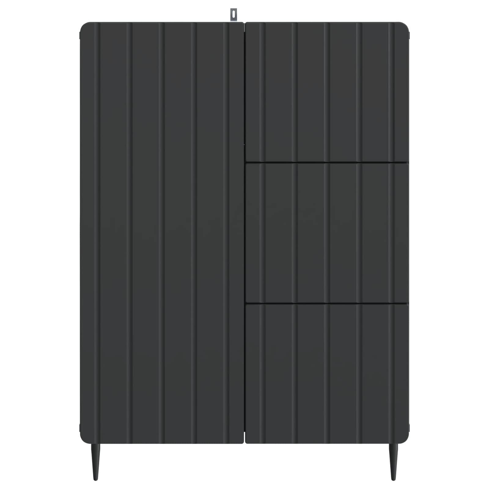 vidaXL Bufet z szufladą Czarny 66 x 34,5 x 91,5 cm Drewno inżynieryjne
