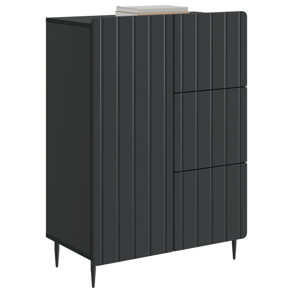 vidaXL Bufet z szufladą Czarny 66 x 34,5 x 91,5 cm Drewno inżynieryjne