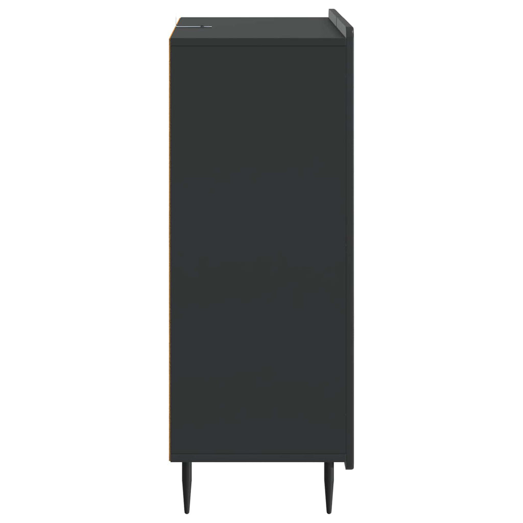 vidaXL Bufet z szufladą Czarny 66 x 34,5 x 91,5 cm Drewno inżynieryjne
