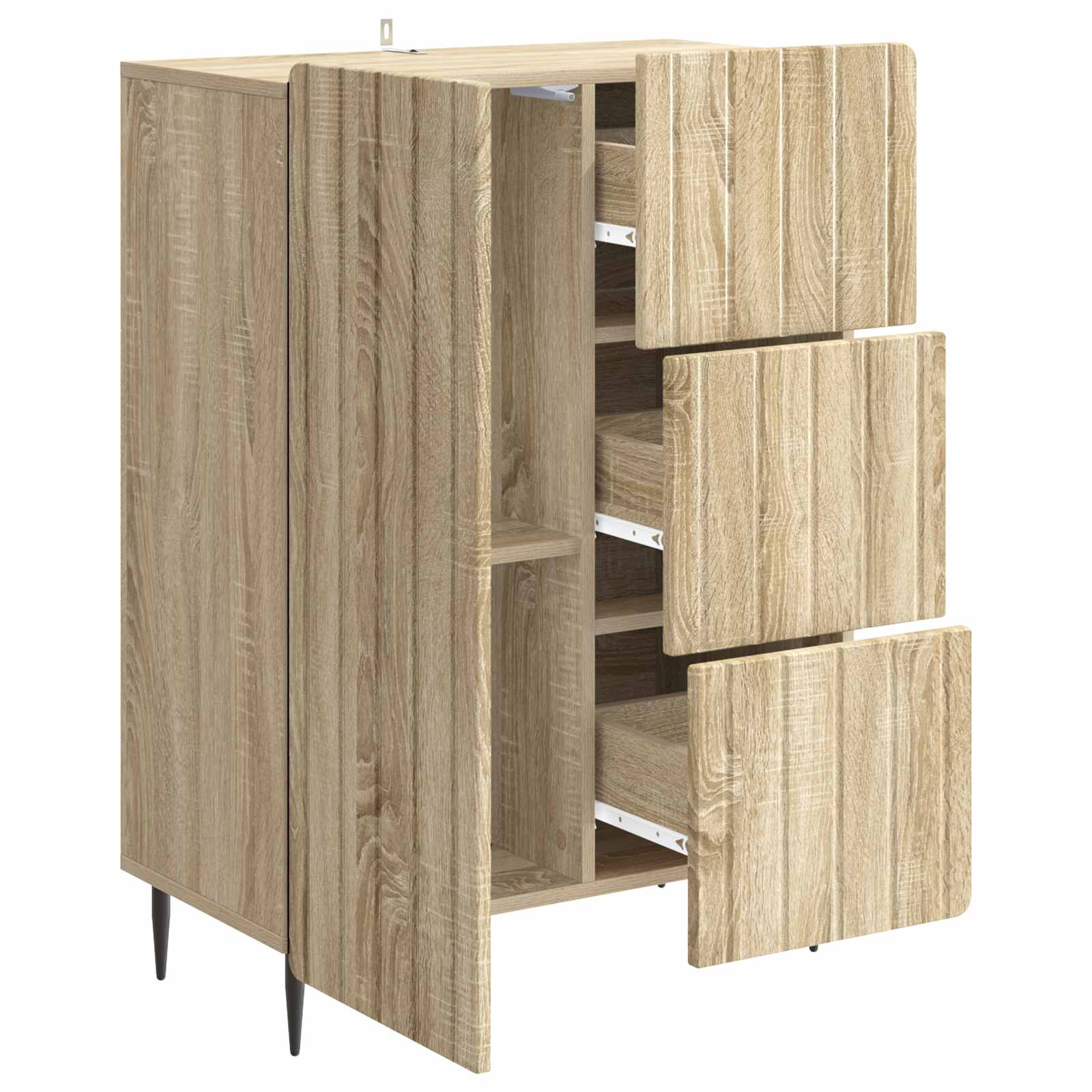 vidaXL Bufet dąb Sonoma 66 x 34,5 x 91,5 cm Drewno inżynieryjne