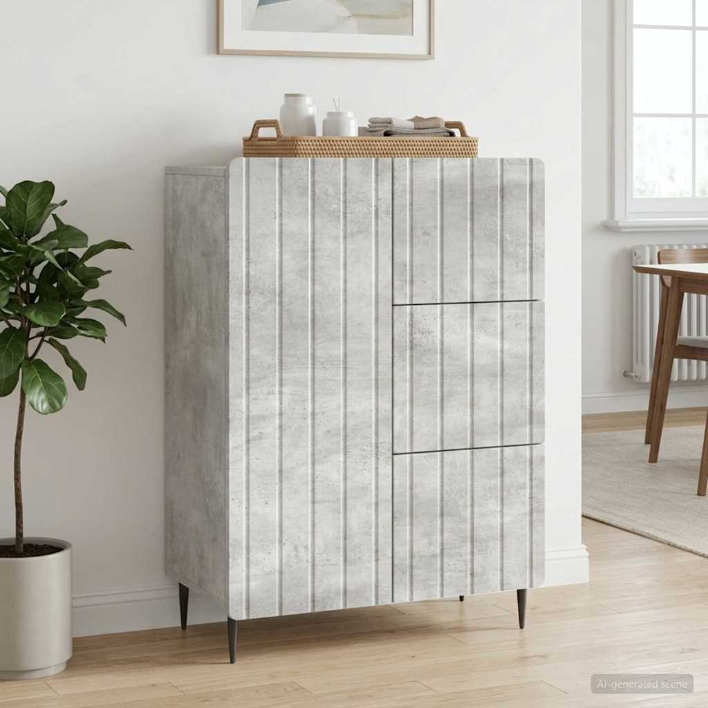 vidaXL Bufet Betonowy szary 66 x 34,5 x 91,5 cm Drewno inżynieryjne