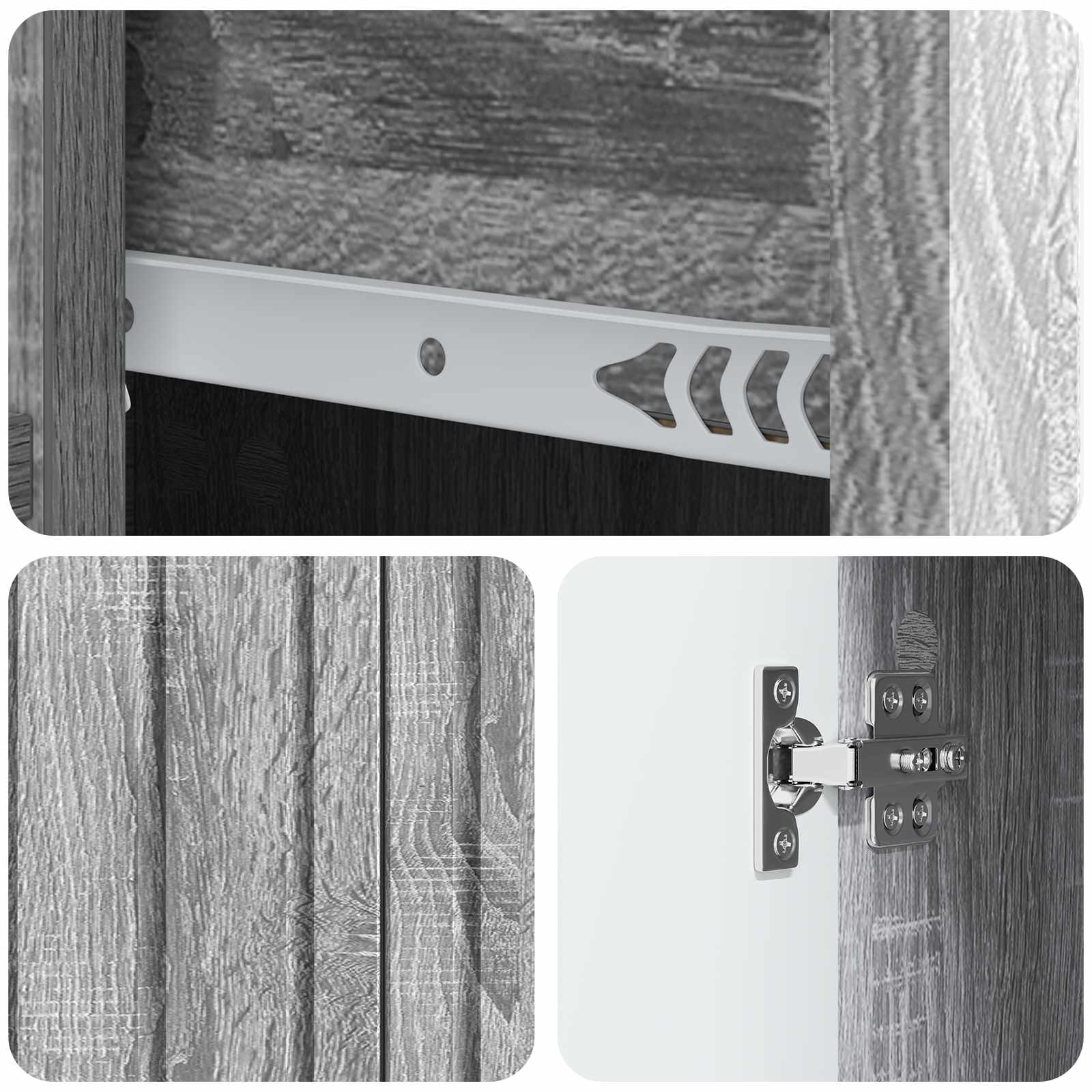 vidaXL Bufet Szary Sonoma 66 x 34,5 x 91,5 cm Drewno inżynieryjne