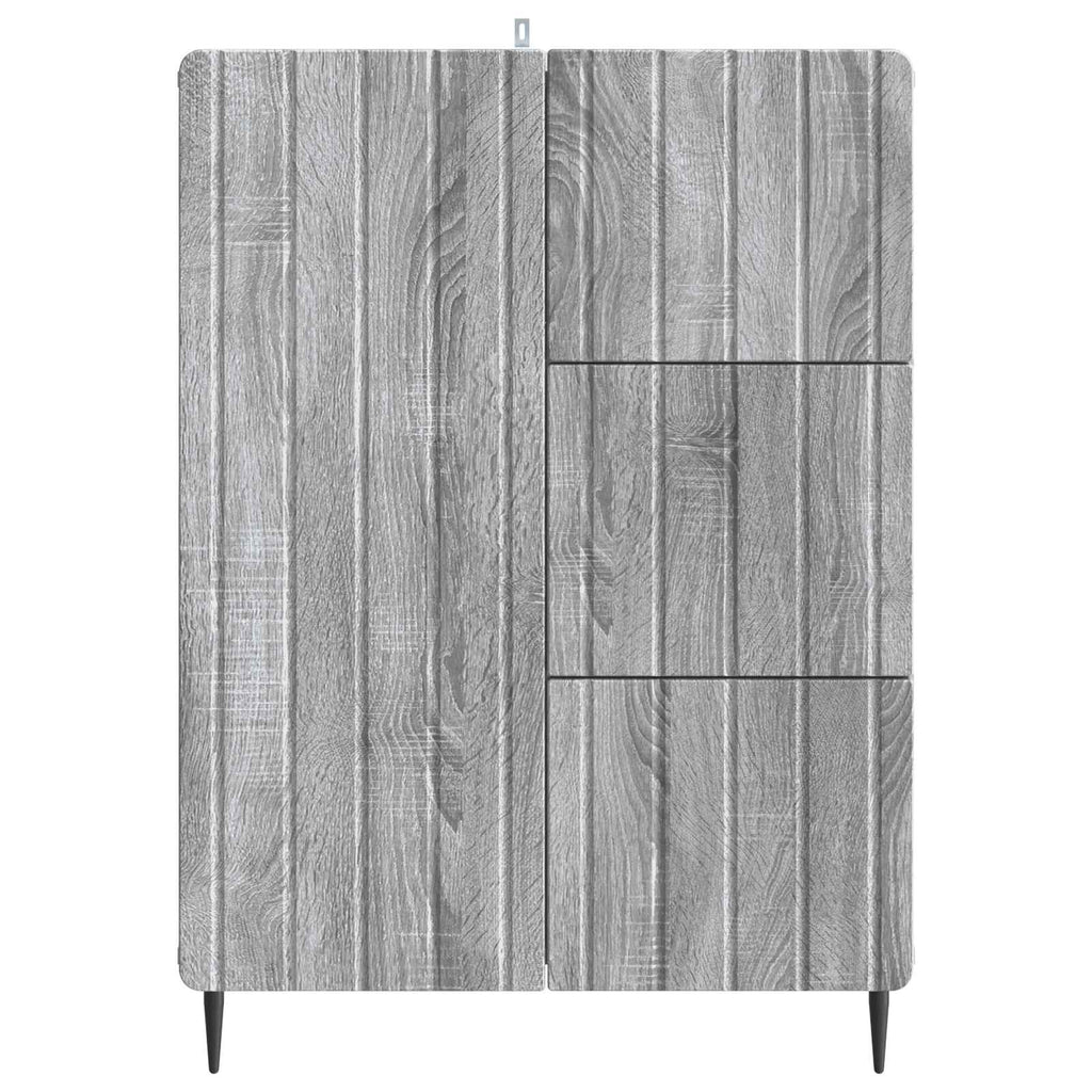 vidaXL Bufet Szary Sonoma 66 x 34,5 x 91,5 cm Drewno inżynieryjne