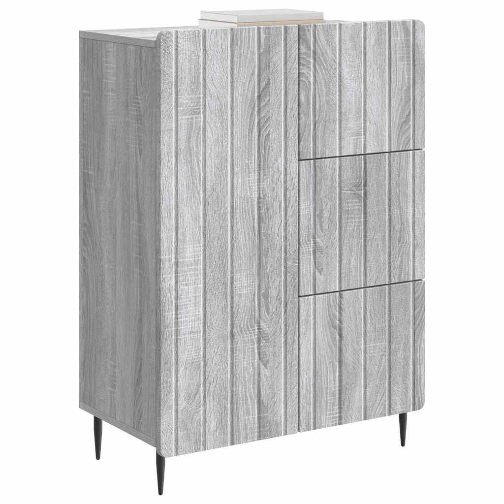 vidaXL Bufet Szary Sonoma 66 x 34,5 x 91,5 cm Drewno inżynieryjne