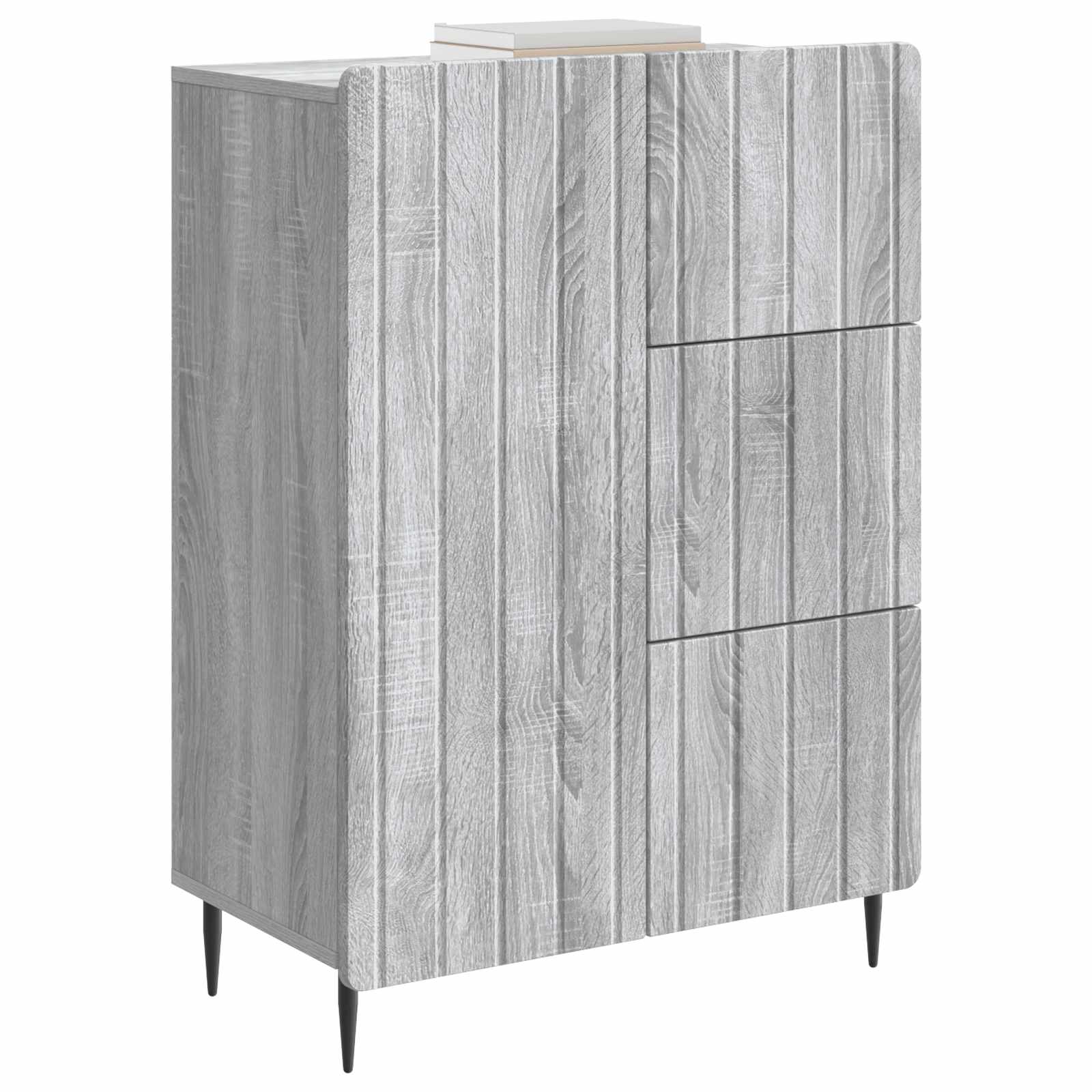 vidaXL Bufet Szary Sonoma 66 x 34,5 x 91,5 cm Drewno inżynieryjne