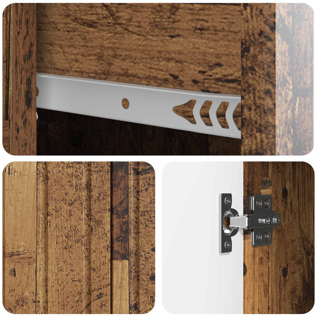 vidaXL Bufet Stare drewno 66 x 34,5 x 91,5 cm Drewno inżynieryjne