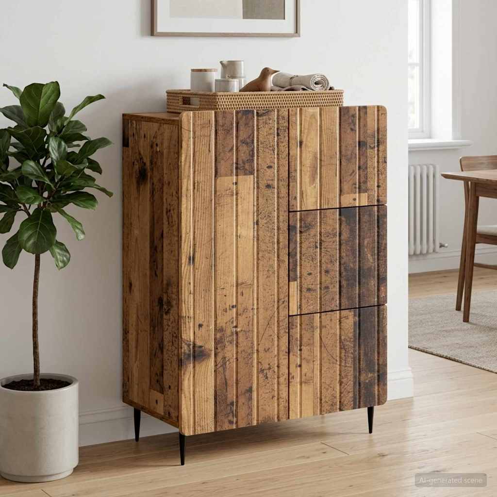 vidaXL Bufet Stare drewno 66 x 34,5 x 91,5 cm Drewno inżynieryjne